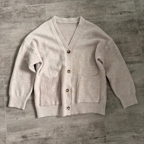SHEIN Sweaters - Shein Cozy Oversized Cream Cardigan with Buttons Size M